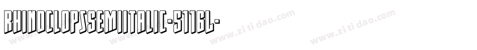 RhinoclopsSemiItalic-5116L字体转换