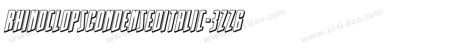 RhinoclopsCondensedItalic-3zz6G字体转换