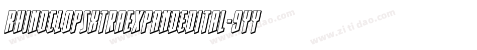 RhinoclopsXtraExpandedItal-9YYAZ字体转换