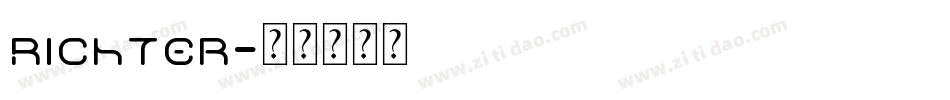 Richter字体转换