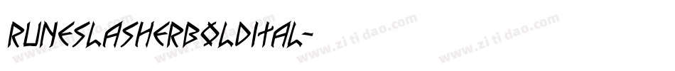 runeslasherboldital字体转换