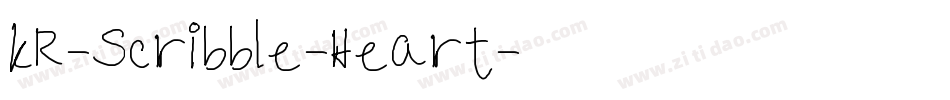 KR-Scribble-Heart字体转换