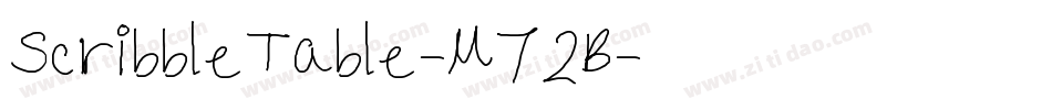 ScribbleTable-M72B字体转换