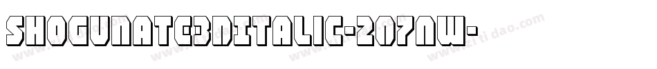 Shogunate3DItalic-2O7AW字体转换