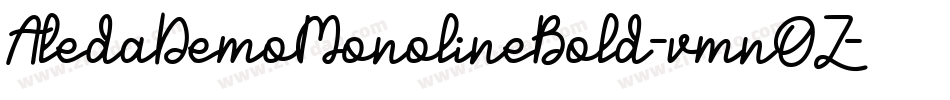 AledaDemoMonolineBold-vmnOZ字体转换