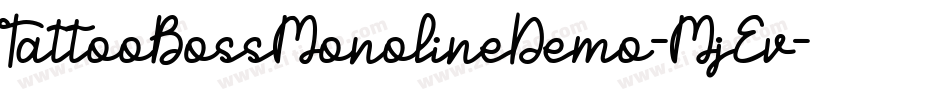 TattooBossMonolineDemo-MjEv字体转换