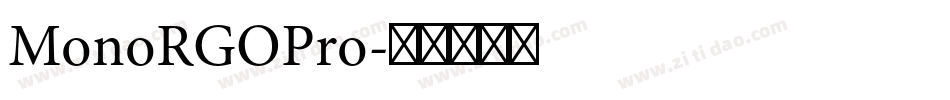 MonoRGOPro字体转换