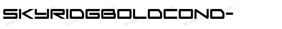 skyridgboldcond字体转换