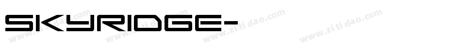 skyridge字体转换