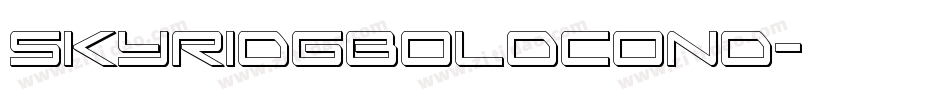 skyridgboldcond字体转换