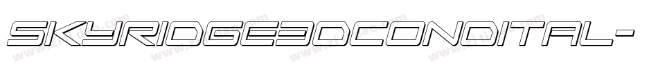 skyridge3dcondital字体转换
