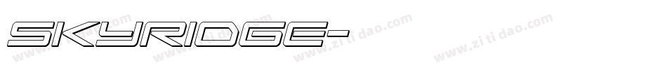 skyridge字体转换