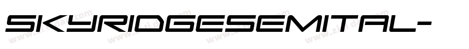 skyridgesemital字体转换