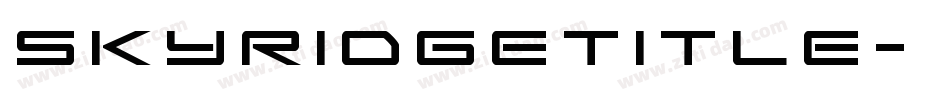 skyridgetitle字体转换