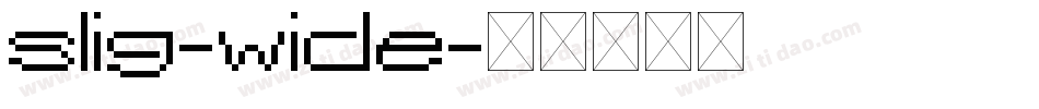 slig-wide字体转换