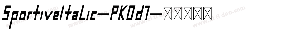 SportiveItalic-PKOd7字体转换