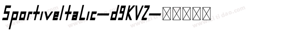 SportiveItalic-d9KVZ字体转换