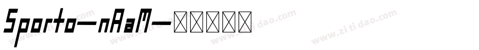 Sporto-nAaM字体转换
