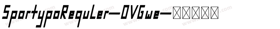 SportypoReguler-OVGwe字体转换