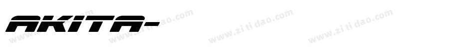 akita字体转换