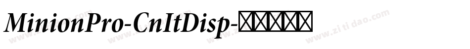 MinionPro-CnItDisp字体转换