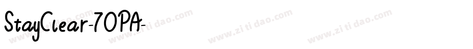 StayClear-7OPA字体转换