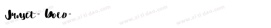 Sunset-Bold字体转换