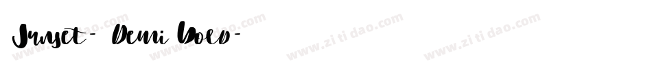 Sunset-DemiBold字体转换