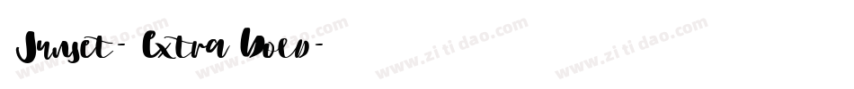 Sunset-ExtraBold字体转换