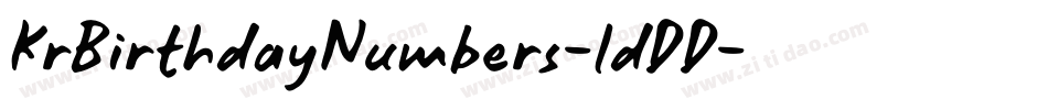 KrBirthdayNumbers-ldDD字体转换