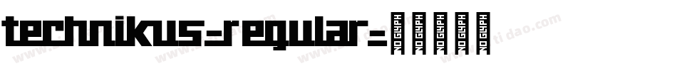 technikus-Regular字体转换