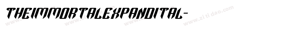 theimmortalexpandital字体转换