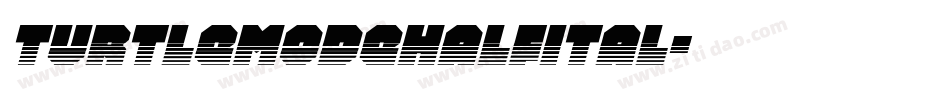 turtlemodehalfital字体转换