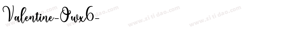 Valentine-Owx6字体转换