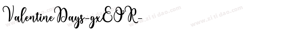 ValentineDays-gxEOR字体转换
