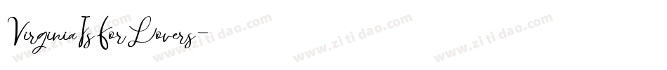 VirginiaIsForLovers字体转换