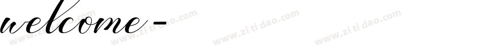 welcome字体转换