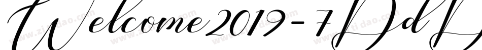 Welcome2019-7DdD字体转换