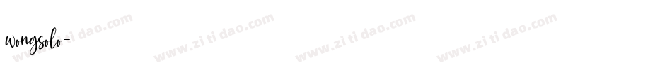 wongsolo字体转换