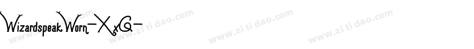 WizardspeakWorn-XxG字体转换