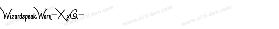 WizardspeakWorn-XxG字体转换