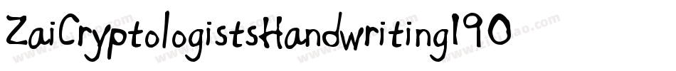 ZaiCryptologistsHandwriting1905-1GjVj字体转换