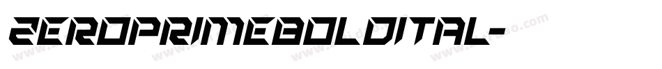 zeroprimeboldital字体转换