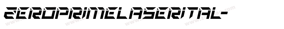 zeroprimelaserital字体转换