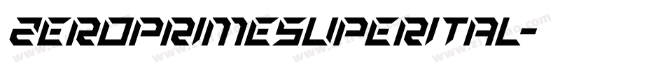 zeroprimesuperital字体转换