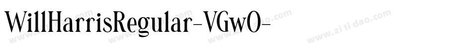 WillHarrisRegular-VGw0字体转换