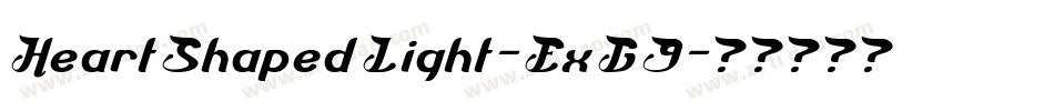 HeartShapedLight-ExG9字体转换
