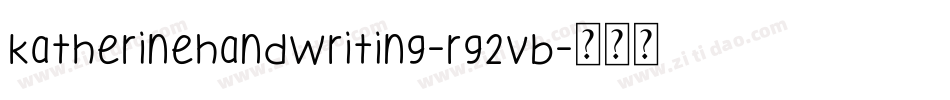 KatherineHandwriting-rg2vB字体转换