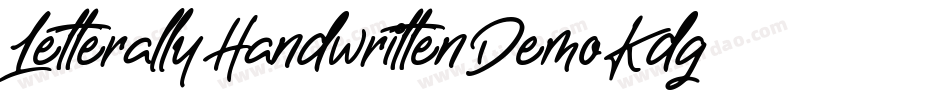 LetterallyHandwrittenDemo-K7dgl字体转换
