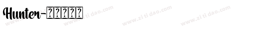 Hunter字体转换